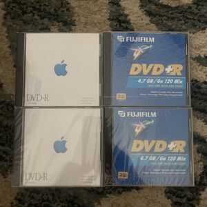 APPLE - DVD-R Blank Discs Media Pack Sealed Plus 2 Fujifilm Power max 4.7 Gb